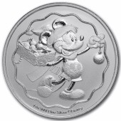 Срібна монета 1oz Різдвяний Міккі Маус 2 долара 2025 Ніуе
