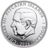 Срібна монета 1oz Рік Коня 1 долар 2026 Острови Піткерн