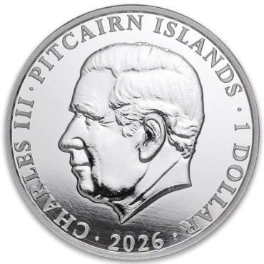 Срібна монета 1oz Рік Коня 1 долар 2026 Острови Піткерн