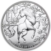 Серебряная монета 1oz Год Лошади 1 доллар 2026 Острова Питкэрн