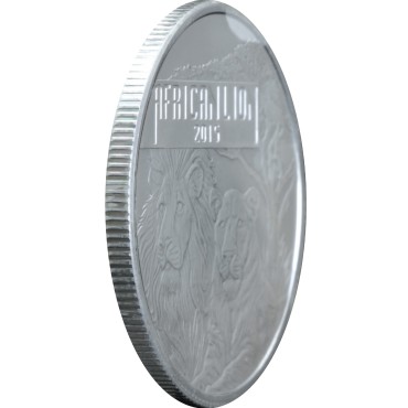 Срібна монета 1oz Африканський Лев 5000 франків 2015 Бурунді