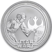 Серебряная монета 1oz Принцесса Лея "Звездные Войны" 2 доллара 2025 Ниуэ