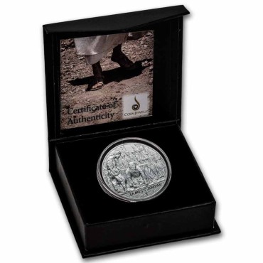 Серебряная монета 1oz Мученичество 12 Апостолов: Иаков 5 седи 2025 Гана (пруф)