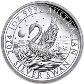Серебряная монета 1oz Австралийский Лебедь 1 доллар 2024 Австралия (пруф)