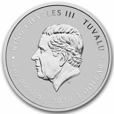 Срібна монета 1oz Дивні Дива: Виворіт 1 долар 2026 Тувалу (кольорова)