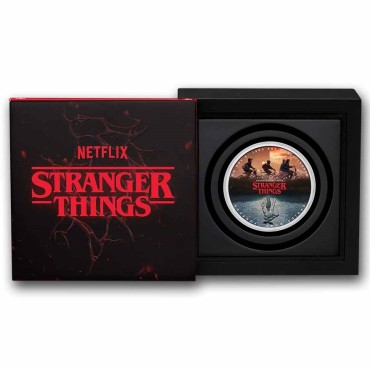 Серебряная монета 1oz Очень Странные Дела: Изнанка 1 доллар 2026 Тувалу (цветная)