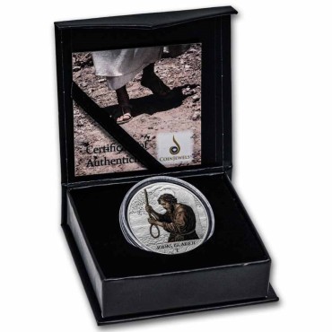 Серебряная монета 1oz Мученичество 12 Апостолов: Иуда 5 седи 2025 Гана (пруф, цветная)