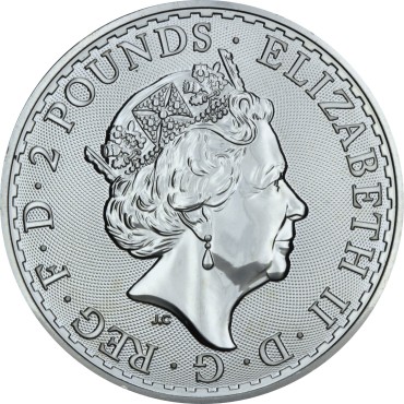 Срібна монета 1oz Британія 2 англійських фунта 2019 Британія