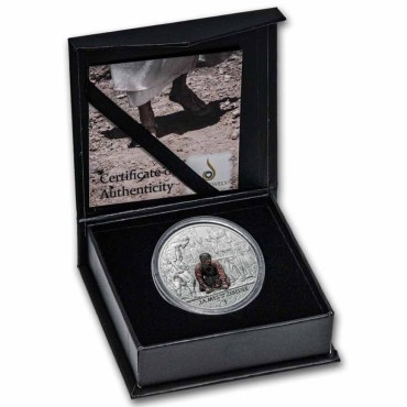 Срібна монета 1oz Мучеництво 12 Апостолів: Яків 5 седі 2025 Гана (пруф, кольорова)