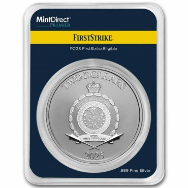 Срібна монета 1oz Принцеса Лея "Зоряні Війни" 2 долари 2025 Ніуе (MD Premier + PCGS FirstStrike®)