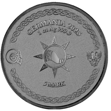 Срібний раунд 1oz Рагнарок: Хеймдалль 5 марок 2025 Німеччина