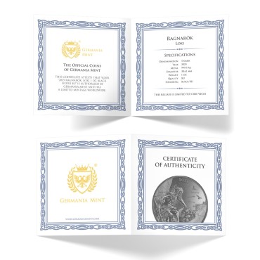 Срібний раунд 1oz Рагнарок: Локі 5 марок 2025 Німеччина