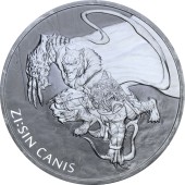 Серебряная монета 1oz Zi:Sin Canis 1 clay 2018 Корея