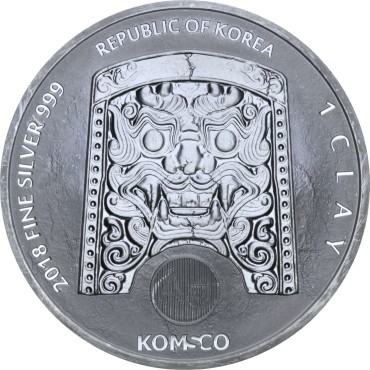 Срібна монета 1oz Zi:Sin Canis 1 clay 2018 Корея