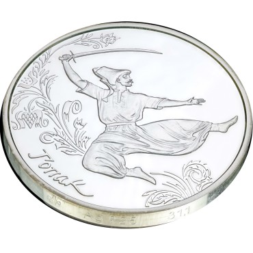 Серебряная монета 1oz Гопак 10 гривен 2011 Украина