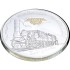 Серебряная монета 2oz Украинская Железная Дорога 150 лет 20 гривен 2011 Украина