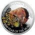 Срібна монета 1oz Рік Коня "Багатство" 1 долар 2014 Тувалу (кольорова)