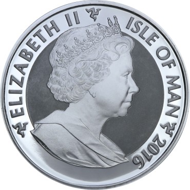 Серебряная монета 1oz Ангел 2016 Остров Мэн