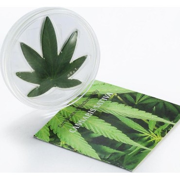 Монета Cannabis Sativa (Марихуана) 100 франков КФА доллар 2011 Бенин (цветная, посеребрённая)
