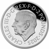 Срібна монета 1oz Британія 2 англійських фунта 2025 Великобританія (пруф)