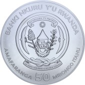 Срібна монета 1oz Китоголов 50 франків 2019 Руанда