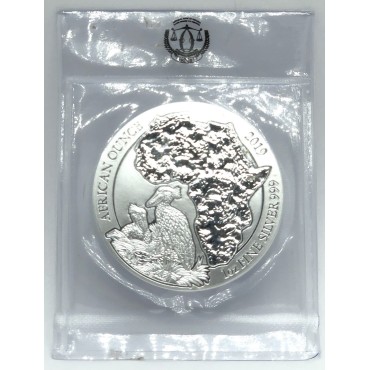 Срібна монета 1oz Китоголов 50 франків 2019 Руанда