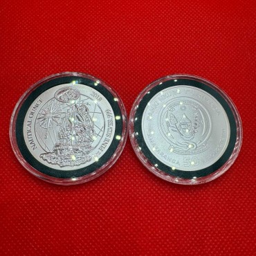 Срібна монета 1oz Корабль Індевор 50 франків 2018 Руанда