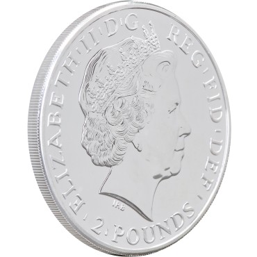 Срібна монета 1oz Рік Коня 2 фунта 2014 Великобританія