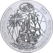 Серебряная монета 1oz Корабль Индевор 50 франков 2018 Руанда