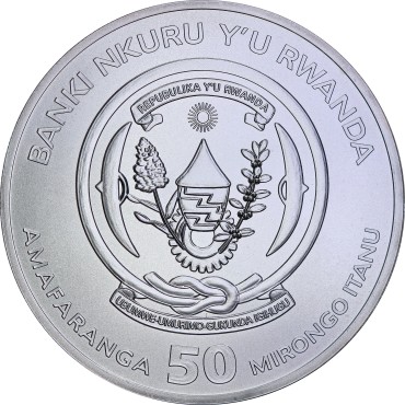 Срібна монета 1oz Корабль Індевор 50 франків 2018 Руанда