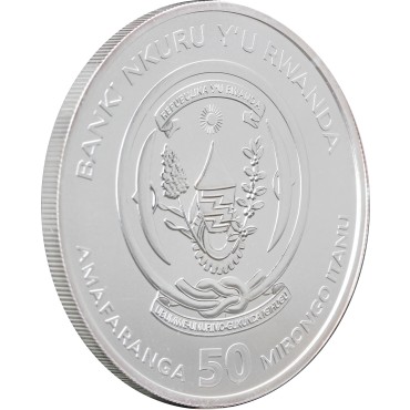 Купити-Срібна монета 1oz Корабль Індевор 50 франків 2018 Руанда у Києві з доставкою по всій Україні