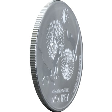 Срібна монета 1oz Рік Мавпи 2 долара 2016 НІУЕ