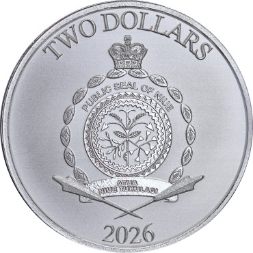 Срібна монета 1oz Дарт Вейдер "Зоряні Війни" 2 долара 2026 Ніуе