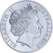 Серебряная монета 1oz Год Петуха 1 доллар 2017 Австралия