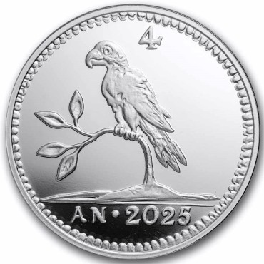 Срібна монета 1oz Папуга 2025 Нідерланди рестрайк