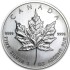 Серебряная монета 1oz Кленовый Лист 5 долларов 2008 Канада (молочные пятна)