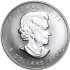 Серебряная монета 1oz Кленовый Лист 5 долларов 2008 Канада (молочные пятна)