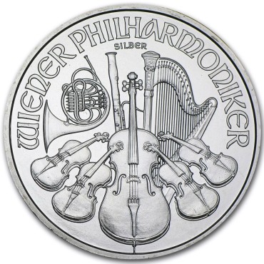Серебряная монета 1oz Венская Филармония 1,5 Евро 2008 Австрия