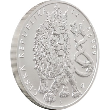 Срібна монета 1oz Чеський Лев 2 долари 2026 Ніуе