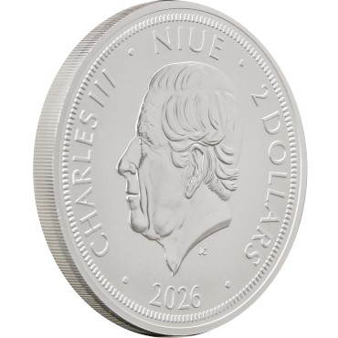 Срібна монета 1oz Чеський Лев 2 долари 2026 Ніуе