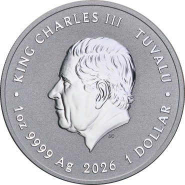 Серебряная монета 1oz Дюна 1 доллар 2026 Тувалу