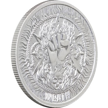 Серебряный раунд 1oz Гнев "Семь Cмертных Грехов" США