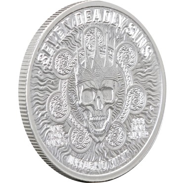 Серебряный раунд 1oz Гордость "Семь Cмертных Грехов" США
