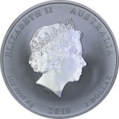 Срібна монета 1oz Рік Собаки 1 долар 2018 Австралія