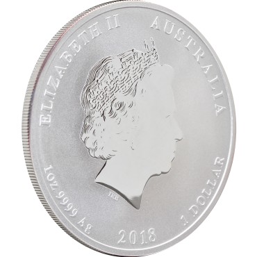 Серебряная монета 1oz Год Собаки 1 доллар 2018 Австралия
