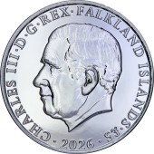 Срібна монета 1oz Південний Чубатий Пінгвін 5 фунтів 2026 Фолклендські Острови