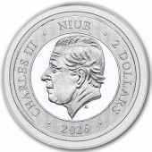 Срібна монета 1oz Південний Хрест 2 долари 2026 Ніуе (високий рельєф)