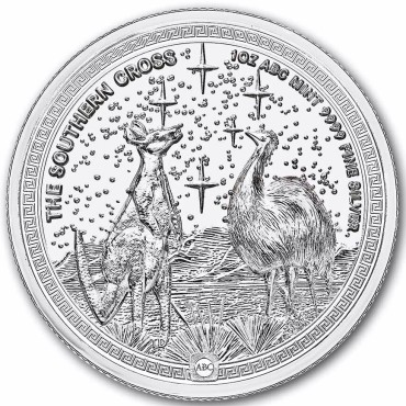 Срібна монета 1oz Південний Хрест 2 долари 2026 Ніуе (високий рельєф)
