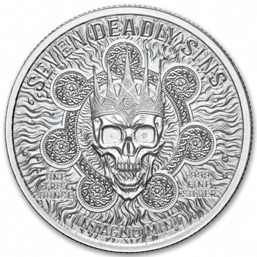 Срібний раунд 1oz Заздрість "Сім Смертних Гріхів" США