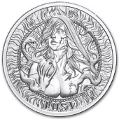 Срібний раунд 1oz Хтивість "Сім Смертних Гріхів" США